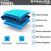 4 - Strauss Cooling Towel,  Purple  90 cm 