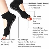 1 - Strauss Yoga Socks,  Black  Free Size 