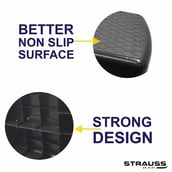 5 - Strauss Aerobic Stepper,  Black and Grey  Free Size 