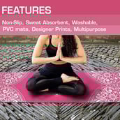 3 - Strauss Meditation Butterfly Yoga Mat, Pink 5 mm