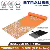 1 - Strauss Meditation Butterfly Yoga Mat,  Orange  5 mm 
