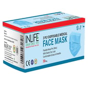 2 - INLIFE 3 Ply Non Woven Disposable Face Mask with Ear Loop,  Blue 30 Masks (Pack of 2) 