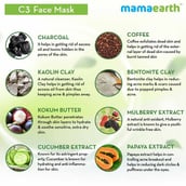 Benefit - Mamaearth C3 Face Mask,  100 ml  with Charcoal, Coffee and Clay 