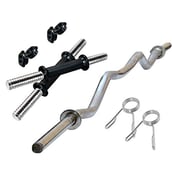 HUSTLE FITNESS Weight Lifting Rod and Dumbbell Rods Home Gym Combo