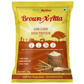 1 - NutroActive Brown X Atta Low Carb High Protein,  Unflavoured  0.850 kg 
