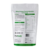 Back - ProFoods Whey Protein Concentrate 80% Powder,  0.77 lb  Unflavoured 