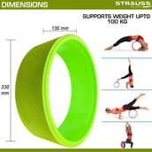 6 - Strauss Yoga Wheel, (Green) 12 in