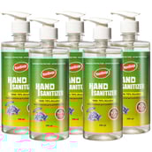 1 - RunBugz Hand Sanitizer with 70% Alcohol, Lavender 500 ml Kills 99.9% Bacteria & Virus (Pack of 5)