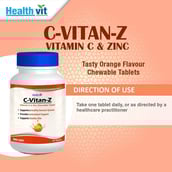 use - Healthvit C-Vitan Z Vitamin C(500mg) and Zinc,  60 tablet(s)  Unflavoured 