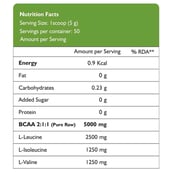 supplement - Health Oxide Pure Raw BCAA 2:1:1, 0.55 lb 50 Servings Unflavoured with Free Shaker