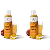 1 - Wellbeing Nutrition USDA Organic Apple Cider Vinegar with 2X Mother  Raw Unfiltered,  0.5 L  Amla Turmeric Cinnamon & Black Pepper (Pack of 2) 
