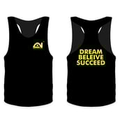 BackFront - Absolute Nutrition Dry Fit Gym Sando for Men,  Black  Small 