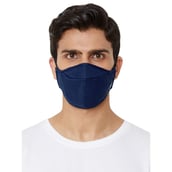 1 - Zero Risque In Built Antivirus and Antibacterial Treated Face Mask,  Black & Blue (Pack of 2) 