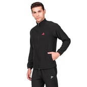 5 - Fitinc Men's Polycotton Regular Fit Track Suit with Two Zipper Pockets,  Black  Medium 