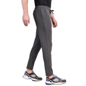 2 - Fitinc Dobby Stretchable Trackpant for Men with Two Zipper Pockets,  Grey  XXXL 