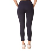 2 - Fitinc Premium Stretchable Trackpant with Zippers Pockets for Women,  Navy Blue  Small 