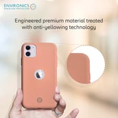 4 - Envirocover Silicon Back Cover for Apple iPhone XI,  with Radiation Protection Technology (Pink) 