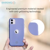4 - Envirocover Silicon Back Cover for Apple iPhone XI,  with Radiation Protection Technology (Purple) 