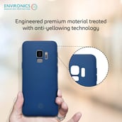 2 - Envirocover Silicon Back Cover for Samsung Galaxy S9,  with Radiation Protection Technology (Blue) 