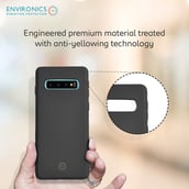 8 - Envirocover Silicon Back Cover for Samsung Galaxy S10,  with Radiation Protection Technology (Black) 