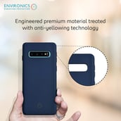 8 - Envirocover Silicon Back Cover for Samsung Galaxy S10,  with Radiation Protection Technology (Blue) 