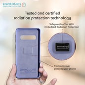 4 - Envirocover Silicon Back Cover for Samsung Galaxy S10 Plus,  with Radiation Protection Technology (Purple) 