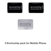 2 - Envirochip Wellness Protection + Radiation Purifier,  for Mobile (Black-2 & Silver-1) - Pack of 3 