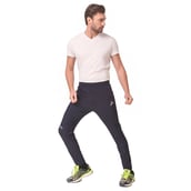 5 - Fitinc NS Lycra Trackpant with Both Side Zip Pockets,  Navy Blue  Medium 