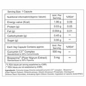 Info - GHC Curcumin C3 Complex 500mg with Bioperine 5mg, 10 capsules