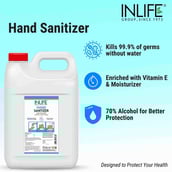 2 - INLIFE Hand Sanitizer with 70% Alcohol Based,  Fragrance Free  5 L  Germ Protection, Anti-Bacterial 