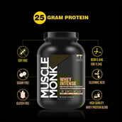 3 - Muscle Monk Combo of Intense Whey with Creatine Monohydrate 100g Unflavoured,  2.2 lb  Creamy Vanilla 