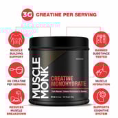 6 - Muscle Monk Combo of Intense Whey with Creatine Monohydrate 100g Unflavoured, 2.2 lb Royal Chocolate