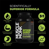 6 - Muscle Monk Combo of Intense Whey with 1KG Intense Mass Gainer Royal Chocolate,  2.2 lb  Creamy Vanilla 