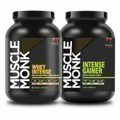 1 - Muscle Monk Combo of Intense Whey with 1KG Intense Mass Gainer Royal Chocolate,  2.2 lb  Royal Chocolate 