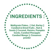 5 - Oateo Museli Tropical Mix,  400 g  Coconut Papaya Mango & Pineapple 