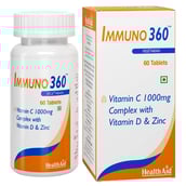 HealthAid Immuno 360 (Vitamin C 1000mg Complex with Vitamin D & Zinc),  60 tablet(s)  Unflavoured 