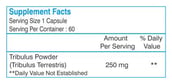 Healthvit Tribulus powder (250mg), 60 capsules