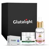 1 - Glutalight Glutathione Skin Lightening/Brightening Combo Pack (Soap + Serum + Cream), 3 Piece(s)/Pack for All Skin Type