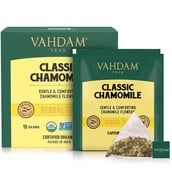 3 - VAHDAM Classic Chamomile Herbal Tea,  Natural  15 Piece(s)/Pack 