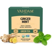 1 - VAHDAM Ginger Mint Green Tea,  15 Piece(s)/Pack  Natural 