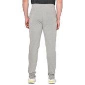 3 - Fitinc White Striped Cotton Trackpant with Both Side Zipper,  Grey  XXL 