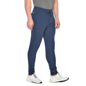 1 - Fitinc Dobby Solid Track Pants,  Navy Blue  Large 