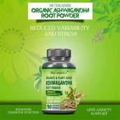 Nutrainix Ashwagandha Root Powder, 90 capsules