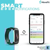 3 - MevoFit Run Fitness Band, Black
