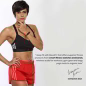 2 - MevoFit Slim HR Fitness Band, Red