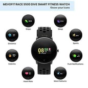 2 - MevoFit Race Dive Smartwatch,  Black 