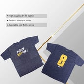 5 - MuscleBlaze Phirse Zidd Kar Gym T-shirt Melange Dryfit, Grey Large