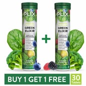 1 - Plix Green Elixir Wholefood Multivitamin,  15 tablet(s)  Lemon (Pack of 2) 