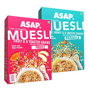1 - ASAP Ultimate Breakfast Multigrain Muesli,  2 Piece(s)/Pack  BADAMILK + FRUITZ 