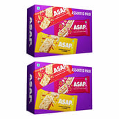 1 - ASAP Healthy Granola Bars,  6 bar(s)  Dark Choco Almond, Fruits & White Choco, Cashew Caramel, Pack of 2 